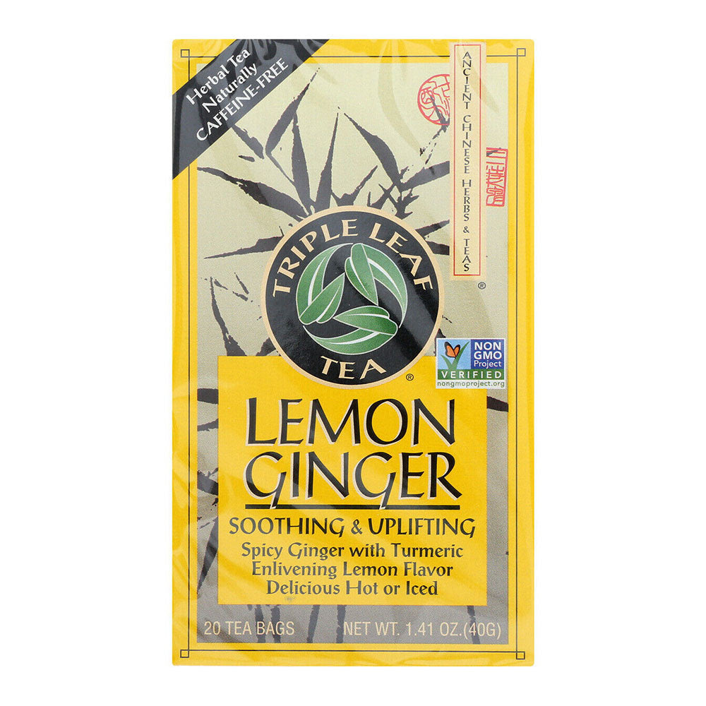 Triple Leaf Tea Lemon Ginger Tea, 20 Ea